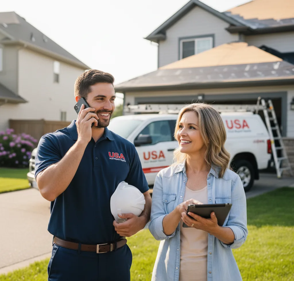 USA Roof Repair Experts customer support in Steilacoom